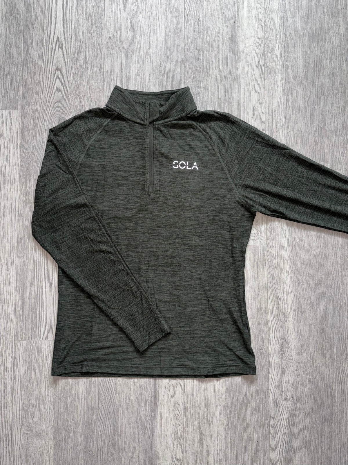 Quarter Zip in Khaki